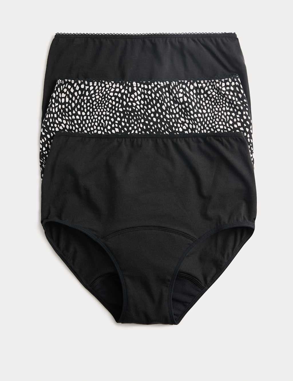 Marks & Spencer M&S 3pk Heavy Absorbency Period Full Briefs White Mix