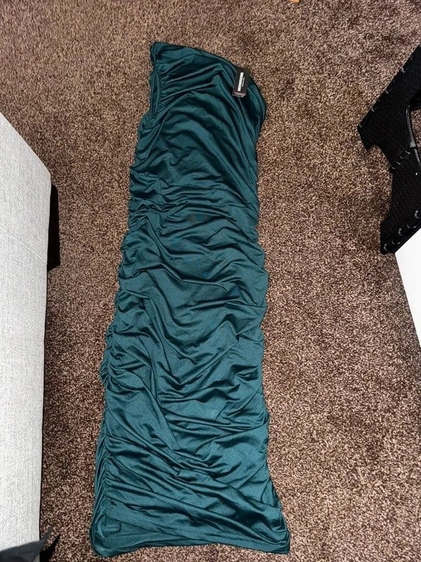 PrettyLittleThing Teal Green One Shoulder Bodycon Dress