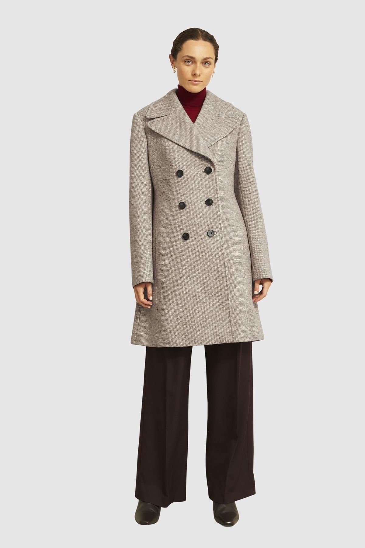 Hobbs London Hobbs London Women's Janetta Double Breasted Coat in Light Beige