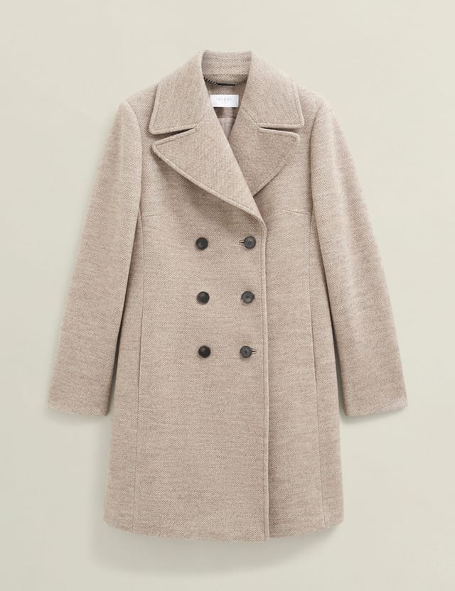 Hobbs London Hobbs London Women's Janetta Double Breasted Coat in Light Beige - 2