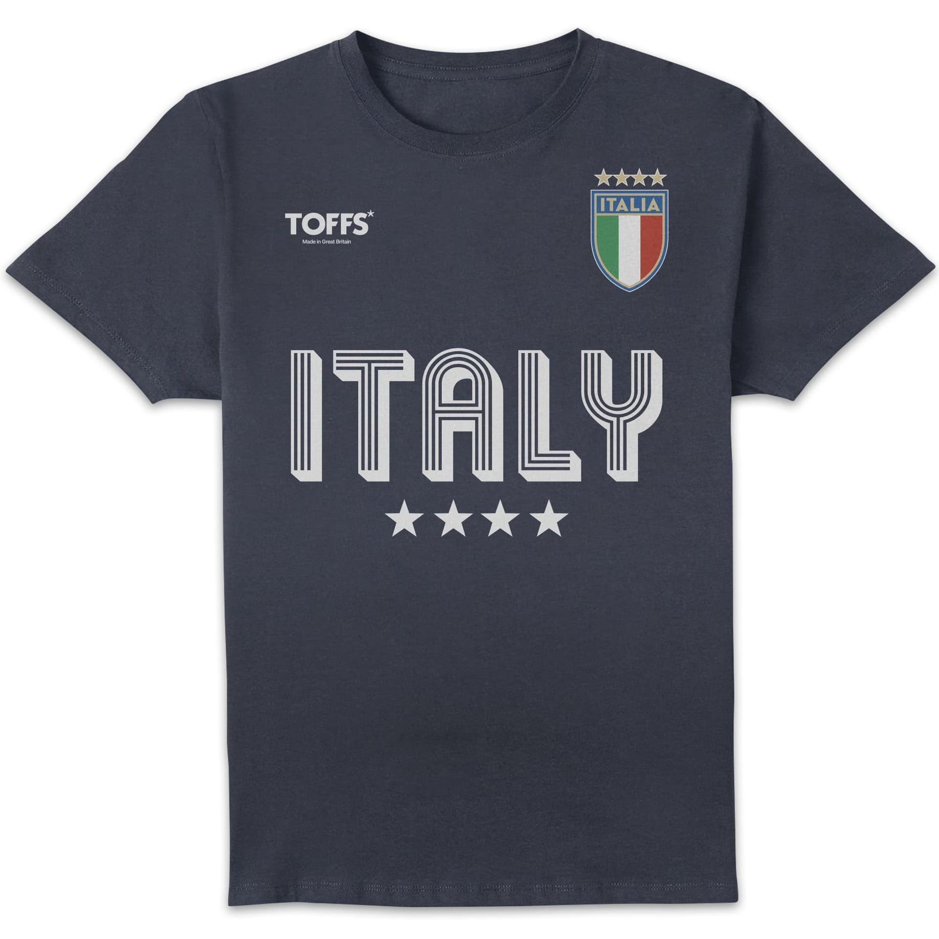 Toffs Football Toffs Football Men's Retro Soccer Football Italy T-Shirt - Navy