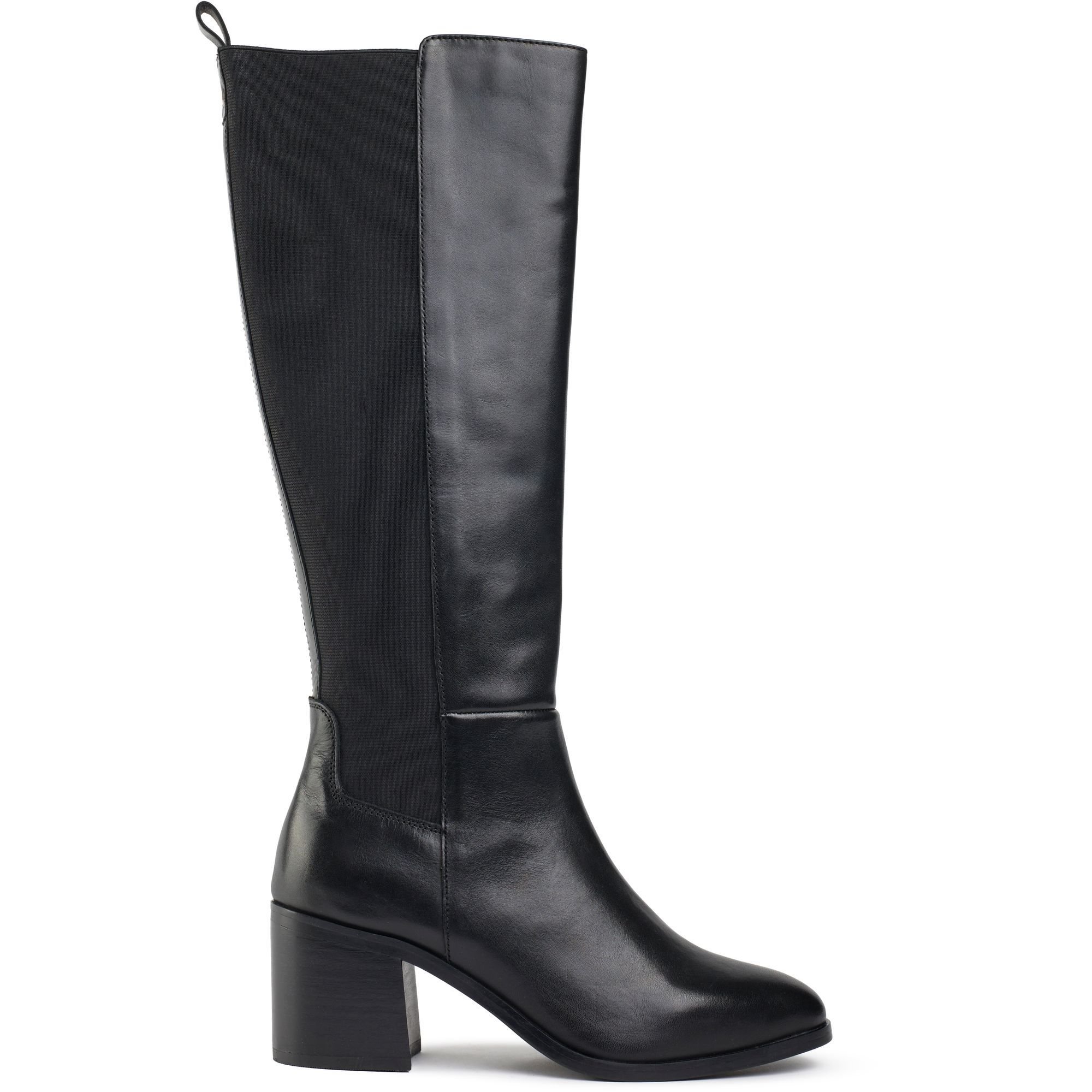 SOLE SOLE Women's Gillie Elasticated Knee High Boots in Black - 1