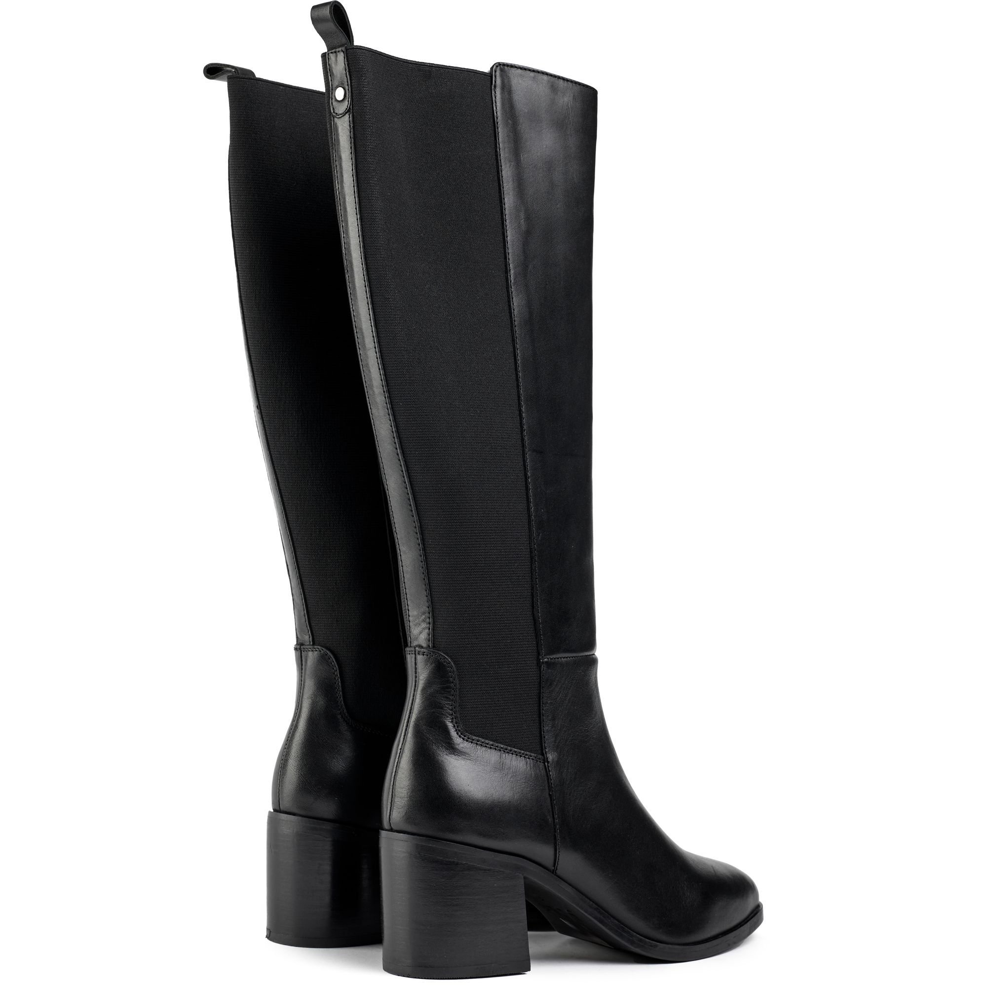 SOLE SOLE Women's Gillie Elasticated Knee High Boots in Black - 3