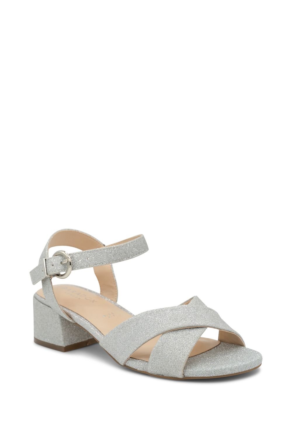 Paradox London Paradox London Women's Neala' Wide Fit Block Heel Sandal in Silver - 2
