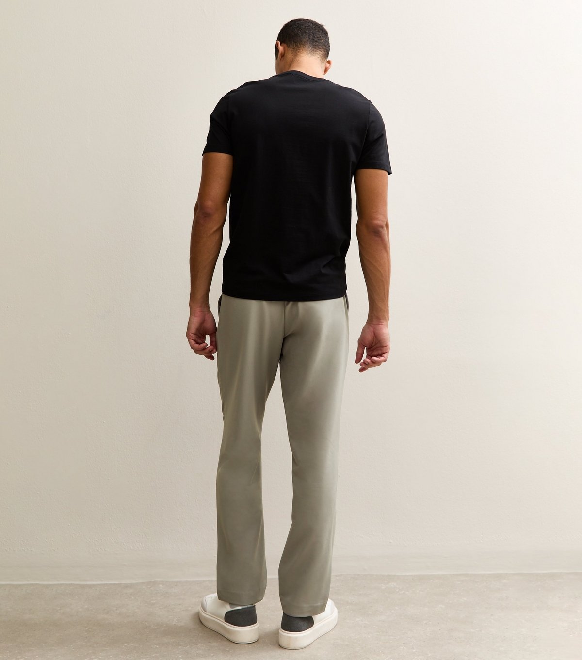 jack & jones Men's Light Grey Regular Drawstring Trousers Jack & Jones New Look - 4