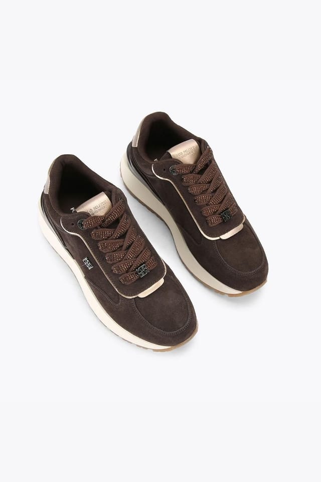 KG Kurt Geiger KG Kurt Geiger Women's 'Louisa2' Suede Trainers in Brown - 2