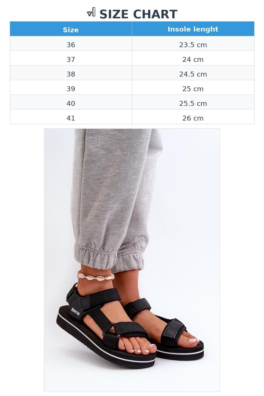 Love Lace Love Lace Women's Big Star Velcro Platform Foam Sandals with Comfort Easy Fit in Black - 4