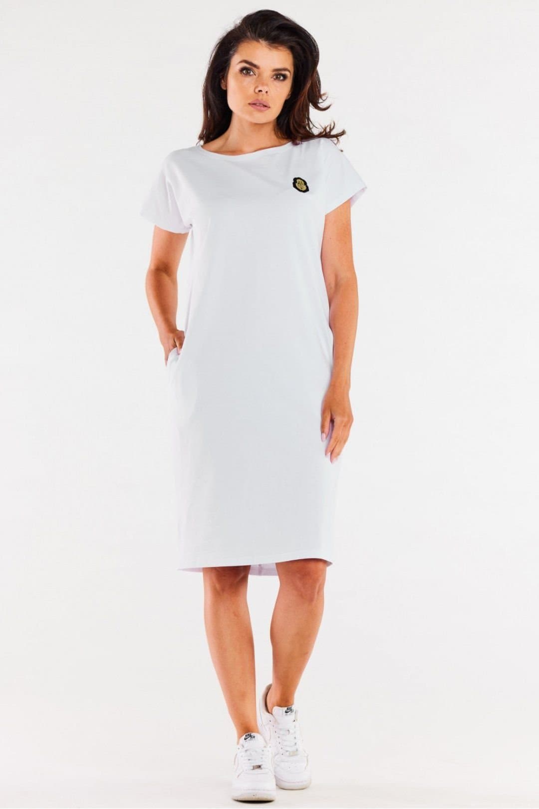 Love Lace Love Lace Women's Cotton Elastane Summer Mini Dress in White