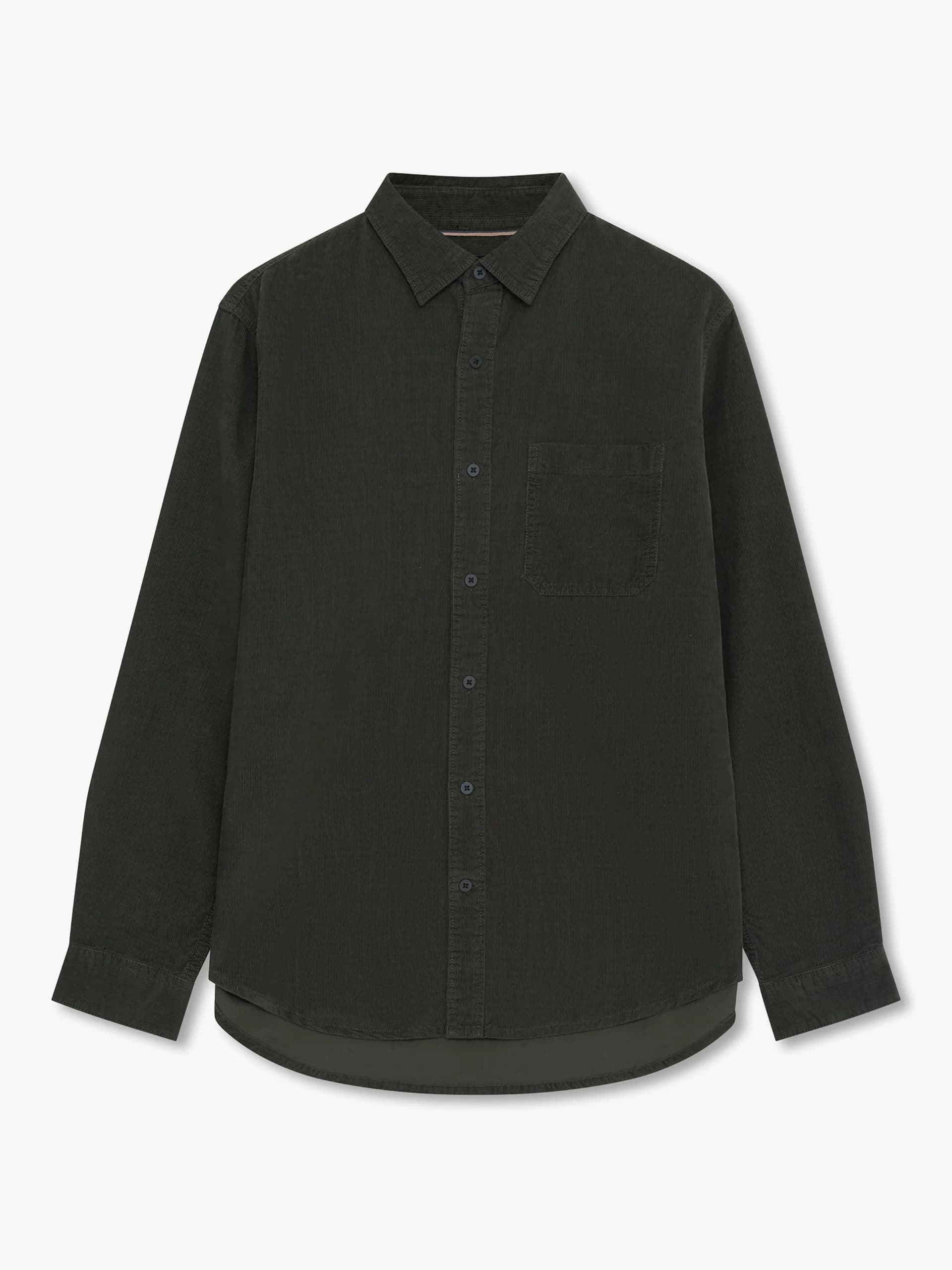 French Connection Dark Green Corduroy Regular Fit Shirt Dark Green