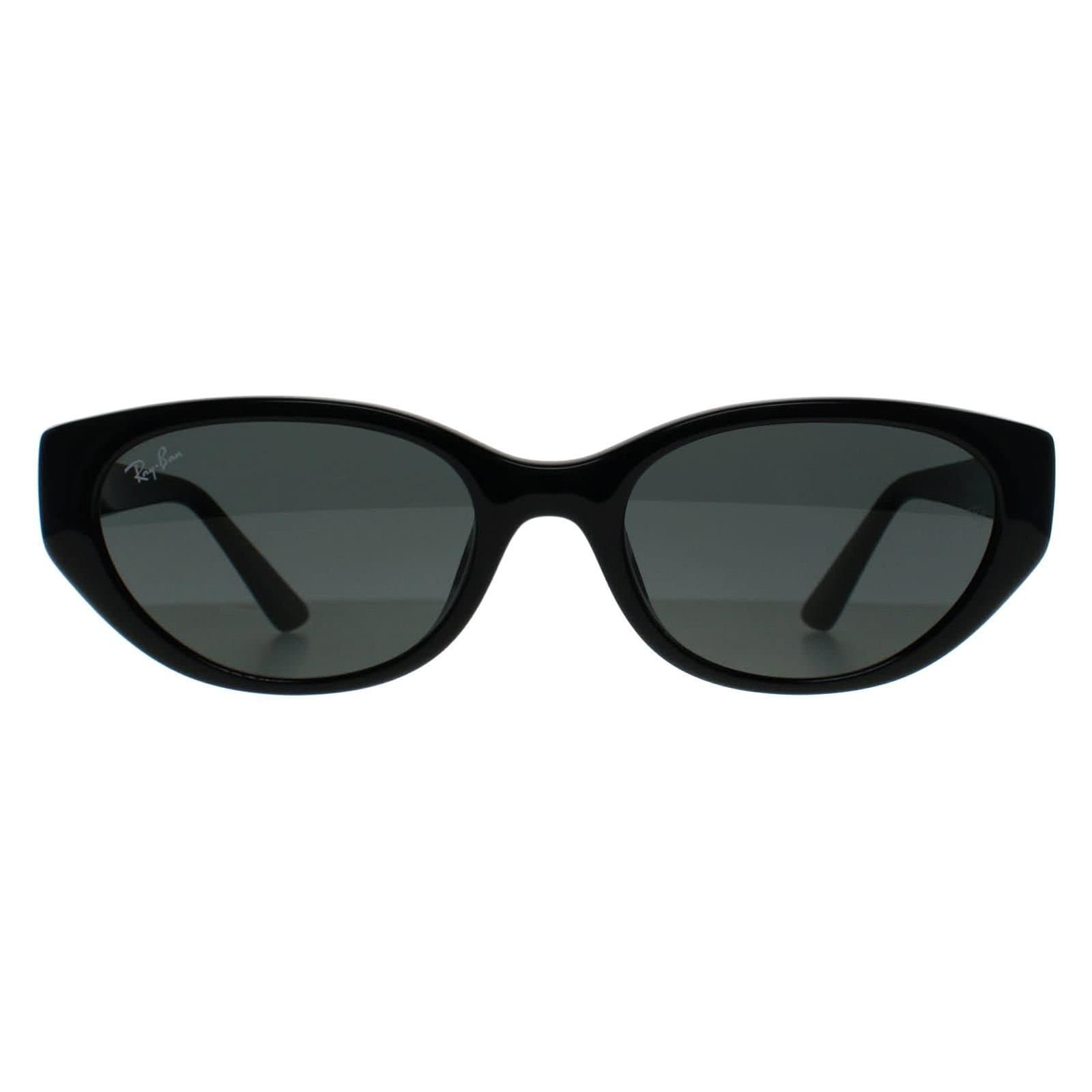 Ray-Ban Ray-Ban Women's Oval Polished Black Dark Grey RB4457D Bio Based
