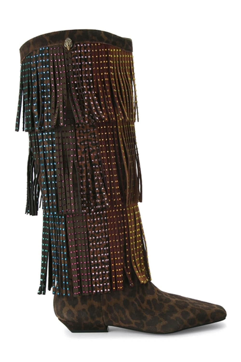 Kurt Geiger London Kurt Geiger London Women's 'Western Fringe Pull On' Boots in Dark Brown