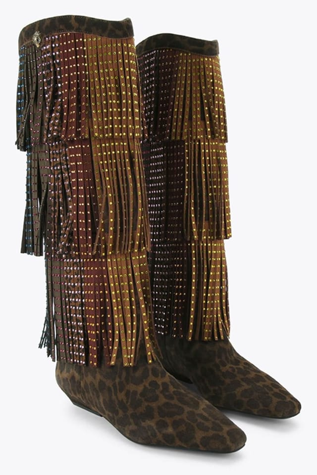 Kurt Geiger London Kurt Geiger London Women's 'Western Fringe Pull On' Boots in Dark Brown - 2