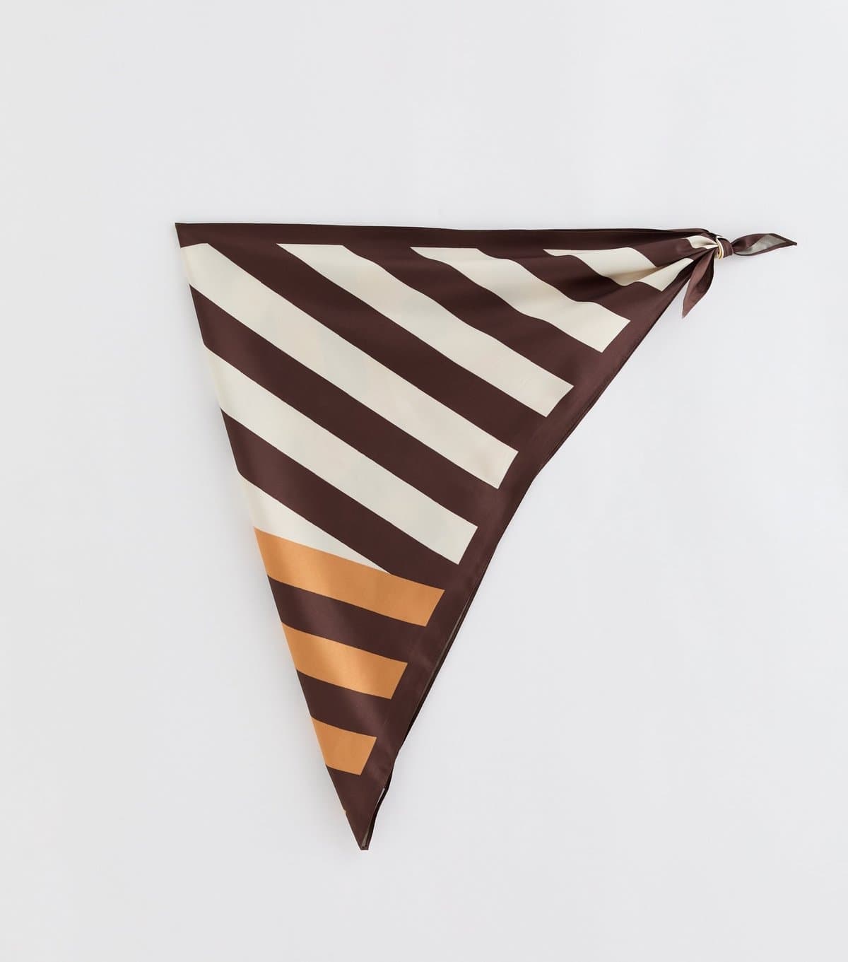 New Look Brown Multi Stripe Head Scarf New Look