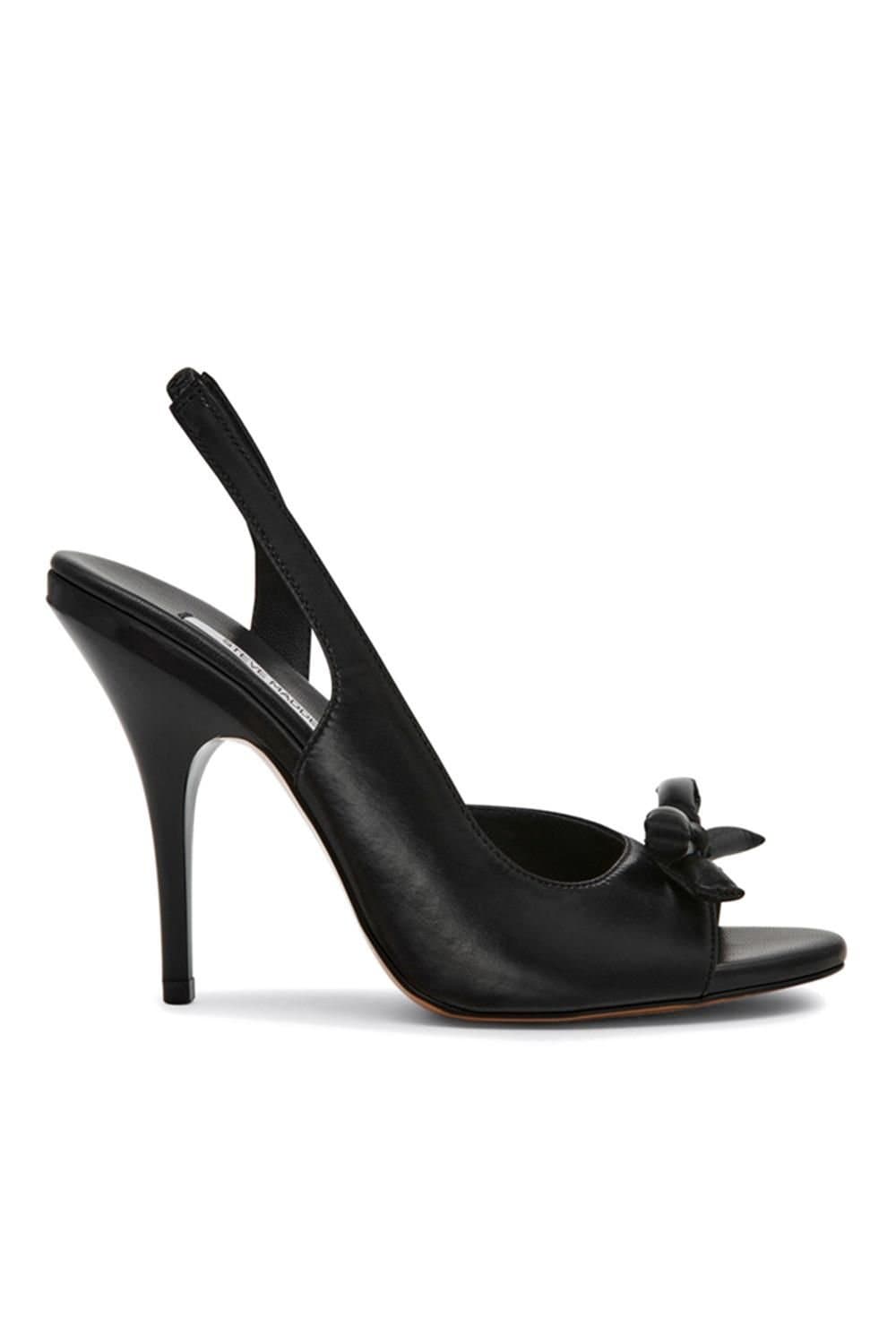 Steve Madden STEVE MADDEN Women's 'Flounce Black' Satin Heels in Black