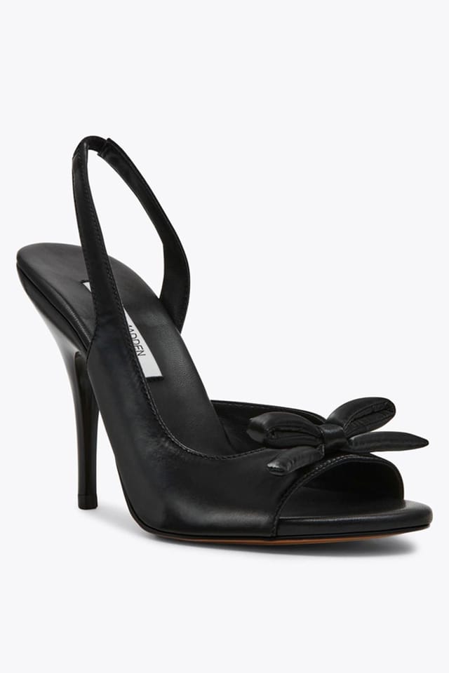 Steve Madden STEVE MADDEN Women's 'Flounce Black' Satin Heels in Black - 2