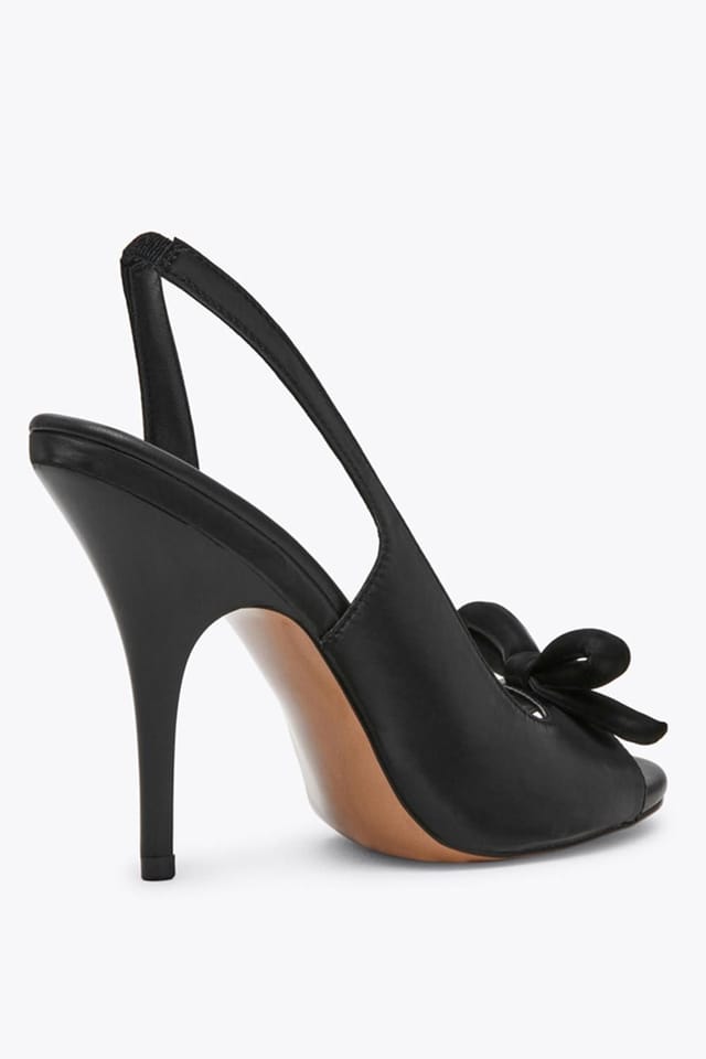 Steve Madden STEVE MADDEN Women's 'Flounce Black' Satin Heels in Black - 3