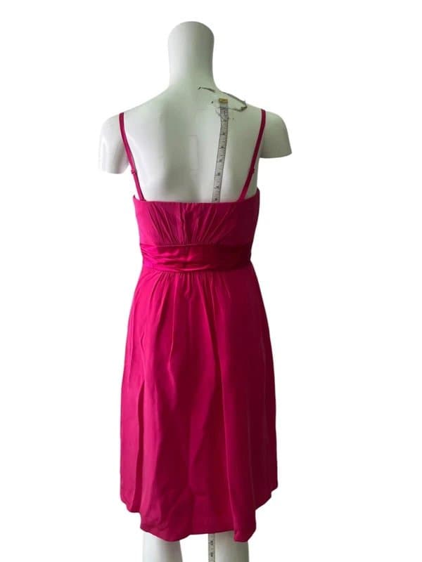 Coast Coast Fit & Flare Silk Dress Size 10 Women's EU38 Pink Strappy Summer Knee Zip Up