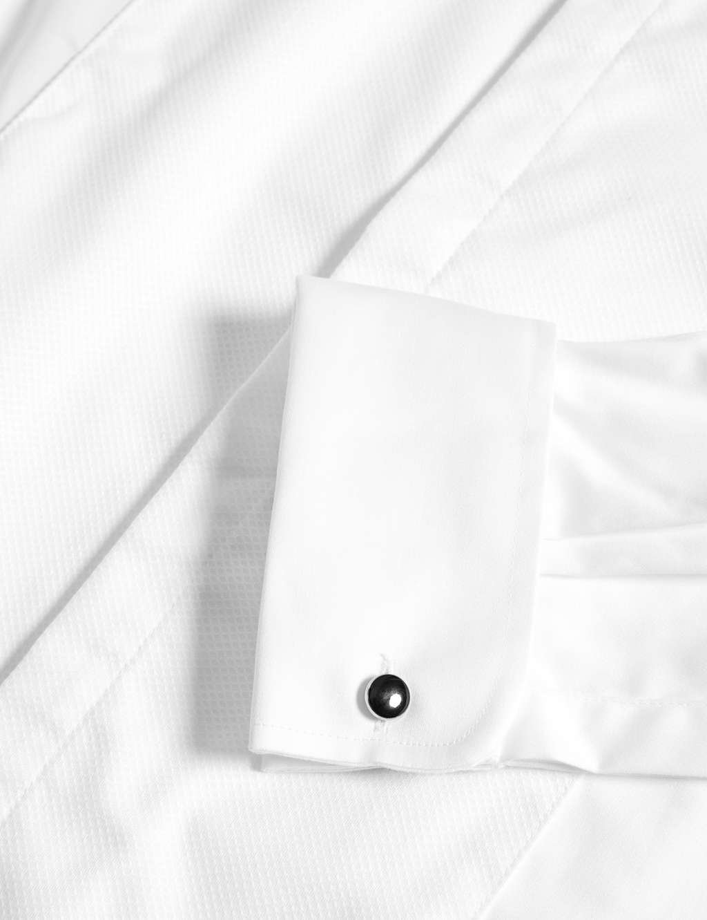 Marks & Spencer M&S Regular Fit Luxury Cotton Double Cuff Dress Shirt White - 2