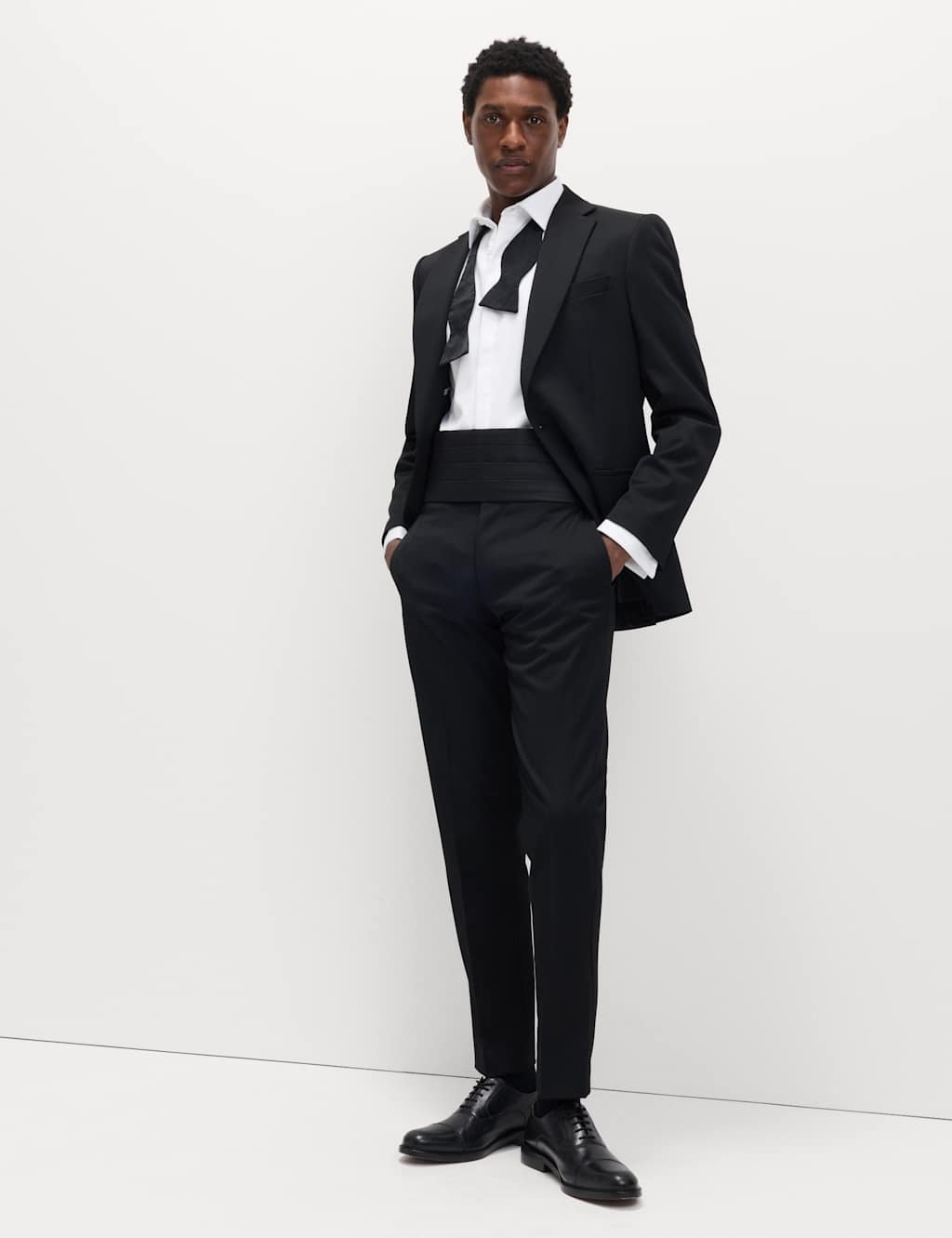 Marks & Spencer M&S Regular Fit Luxury Cotton Double Cuff Dress Shirt White - 3