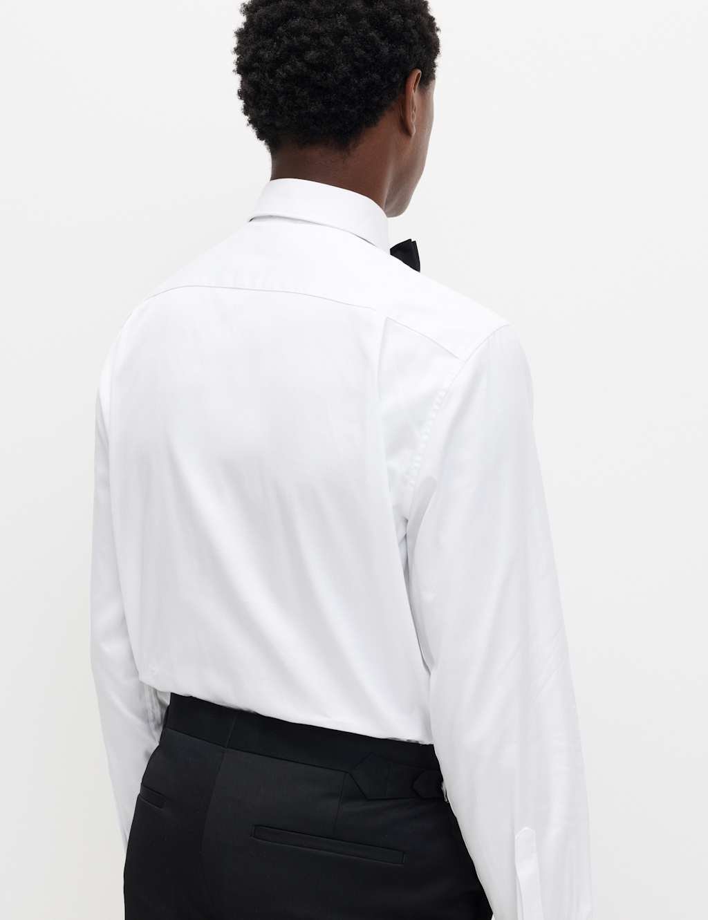 Marks & Spencer M&S Regular Fit Luxury Cotton Double Cuff Dress Shirt White - 4