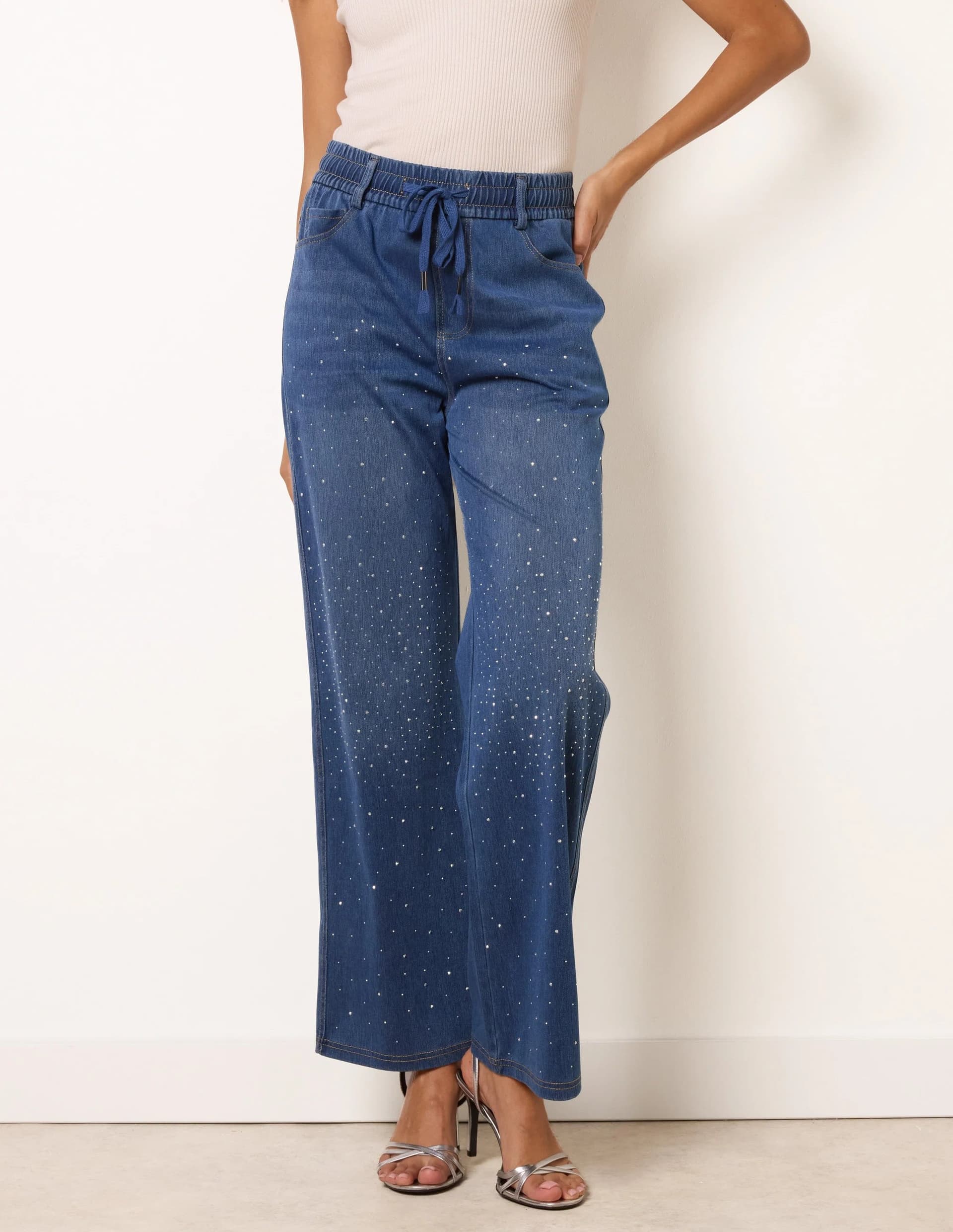 Blue Vanilla Diamante Splash Jeans