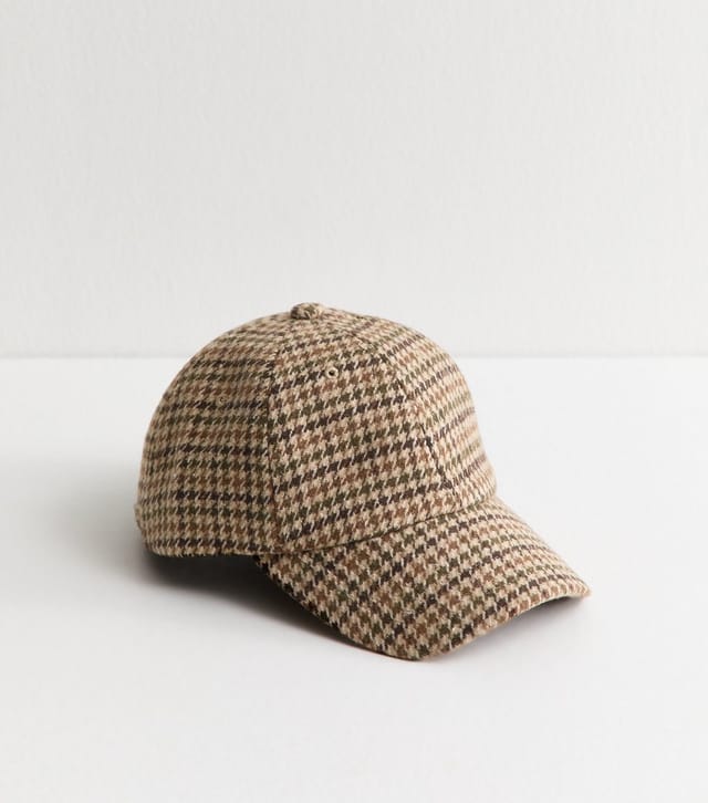 New Look Brown Checked Cap New Look - 2