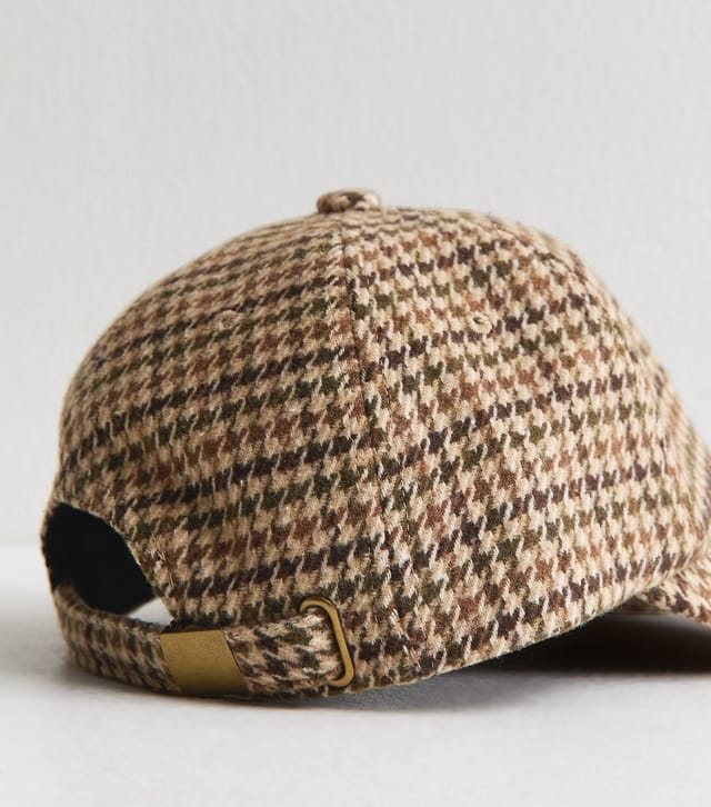 New Look Brown Checked Cap New Look - 3