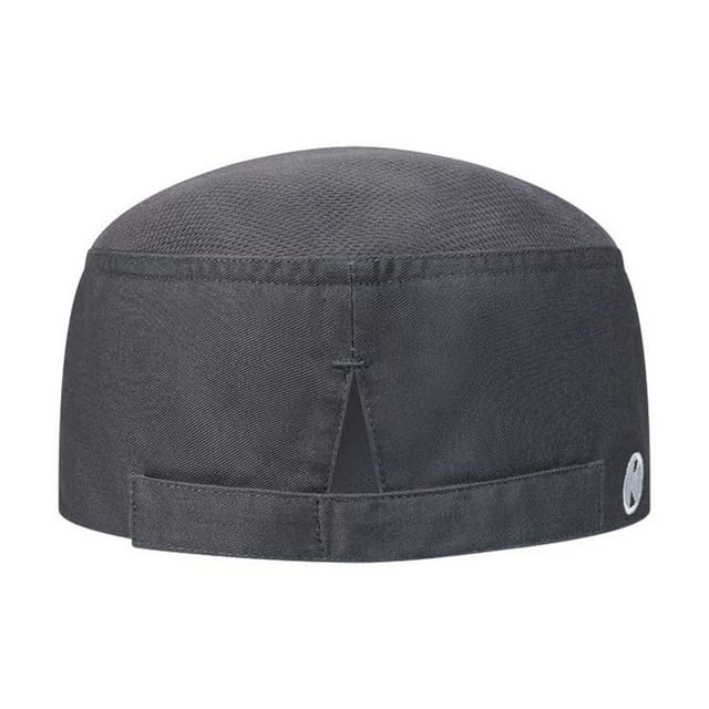 Karlowsky Karlowsky Men's Mesh Insert Chef Hat in Dark Grey - 2