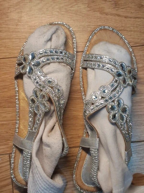 Alternative Silver Diamante Embellished Flat Sandals | EU 42 / UK 8 | New
