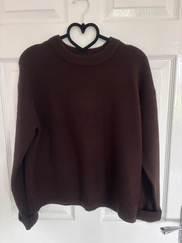 New Look New Look Ladies Brown Fluffly Knitted Jumper UK Small