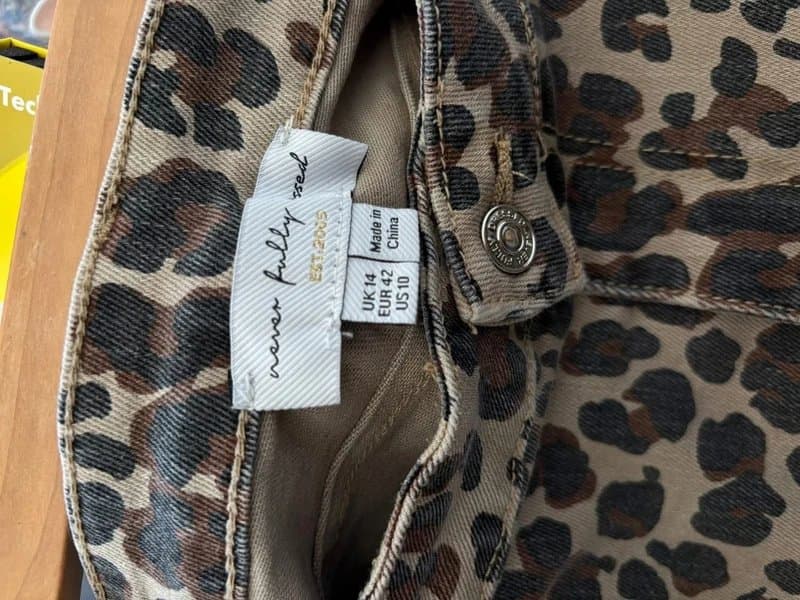 Never Fully Dressed Never Fully dressed  leopard barrel jeans 14-16