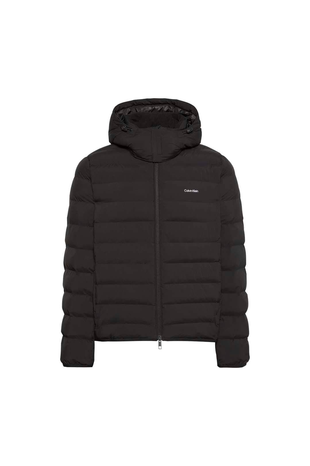 Calvin Klein Calvin Klein Men's Lightweight Nylon Hooded Puffer Jacket Black