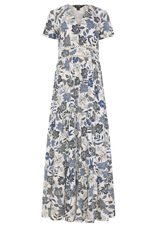 Long Tall Sally Long Tall Sally Women's Tall Lace Detail Maxi Dress in White - 2