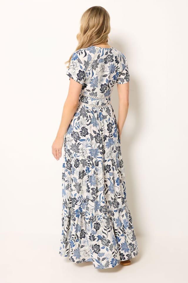 Long Tall Sally Long Tall Sally Women's Tall Lace Detail Maxi Dress in White - 3