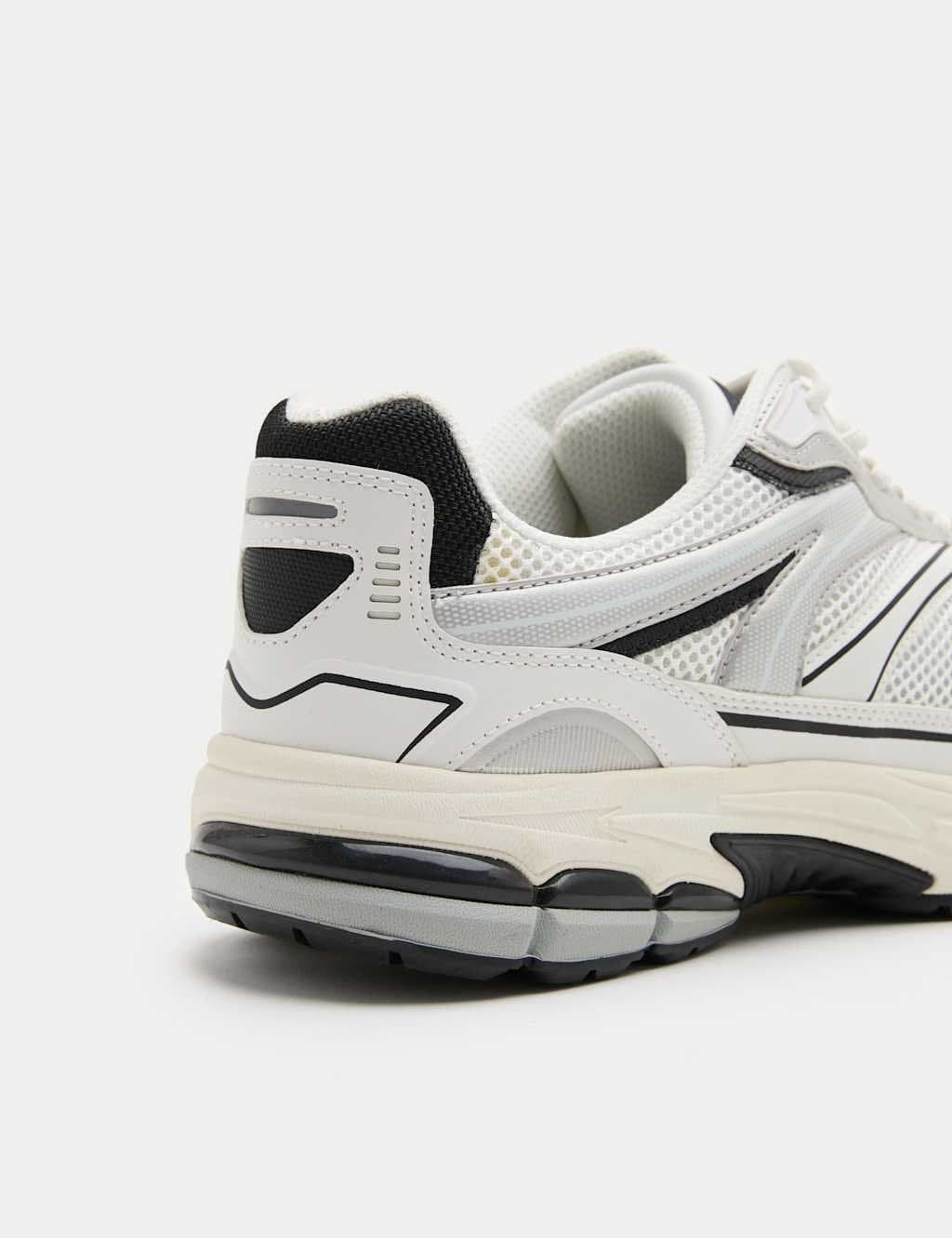 Marks & Spencer M&S Lifestyle Mesh Mix Lace-up Trainers White Mix