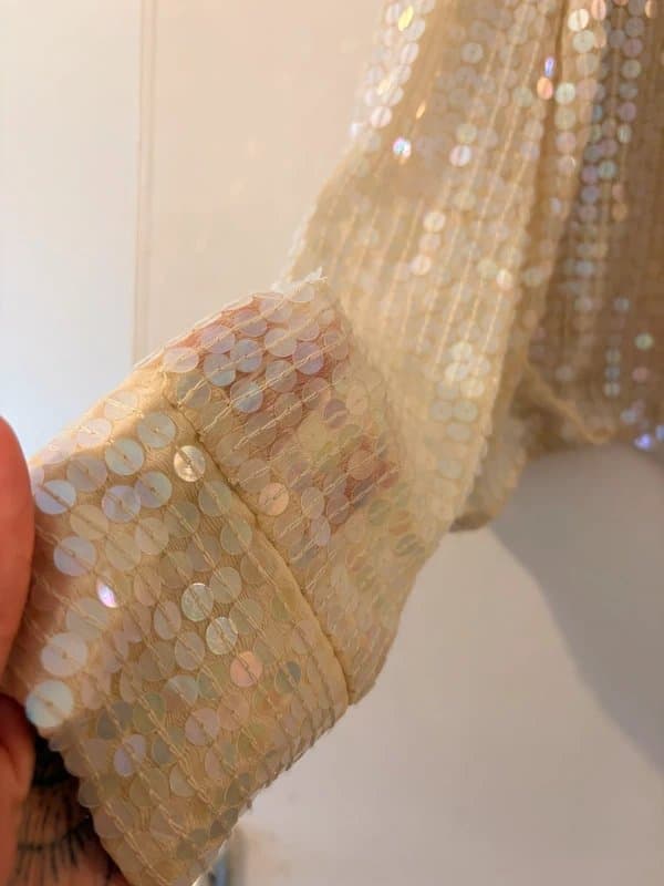 ASOS Design Sheer sequins shirt/ibiza cover up