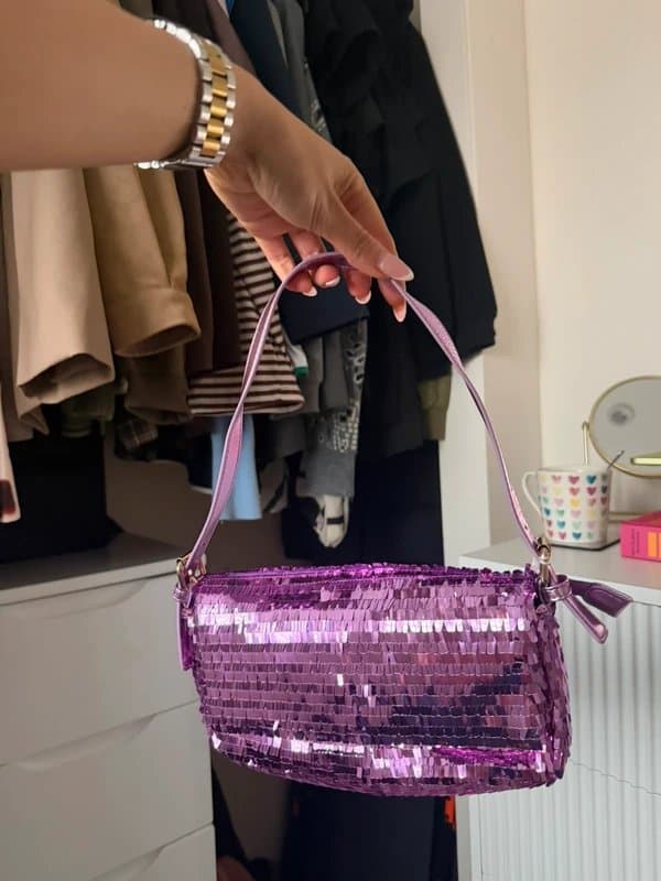 ASOS Purple sequin bag