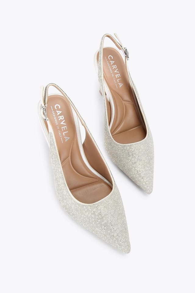 Carvela Carvela Women's 'Corletta Sling Court' Fabric Heels in White - 2