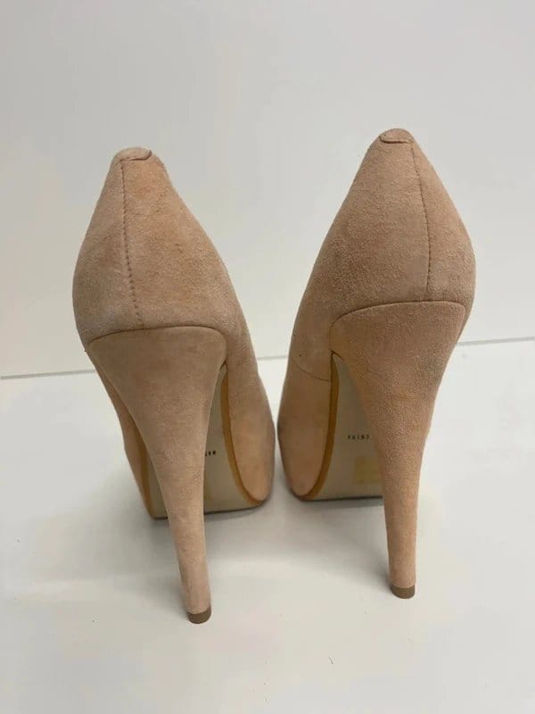 Topshop Fabulous Nude super high heels Uk5 suede party Perfect PP546 - 1