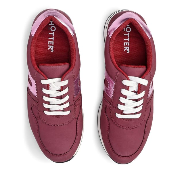 Hotter Hotter Women's 'Revival' Trainers in Maroon - 3