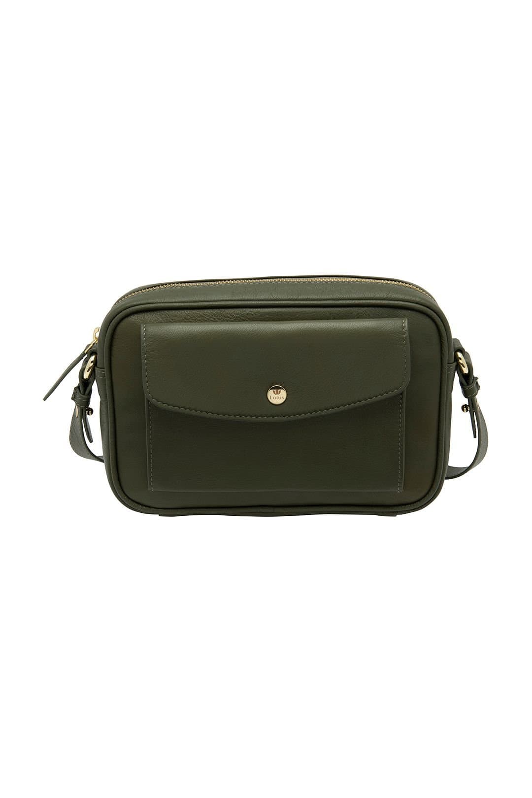 Lotus Lotus Women's Olive Leather Crossbody Bag