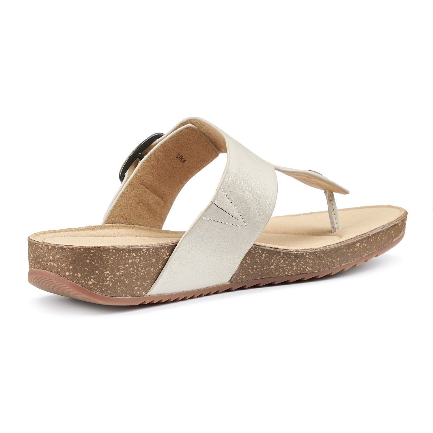 Hotter Hotter Women's 'Resort' Toe-Post Sandals in Cream - 4