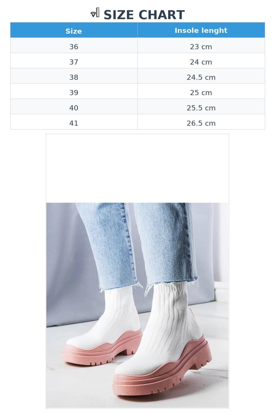 Love Lace Love Lace Women's Cali Slip On Sock Boots Chunky Rubber Sole Pink Protector in White - 4
