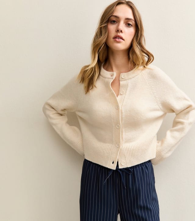 New Look Women's Cream Meet The Jean Raglan Cardigan New Look - 2