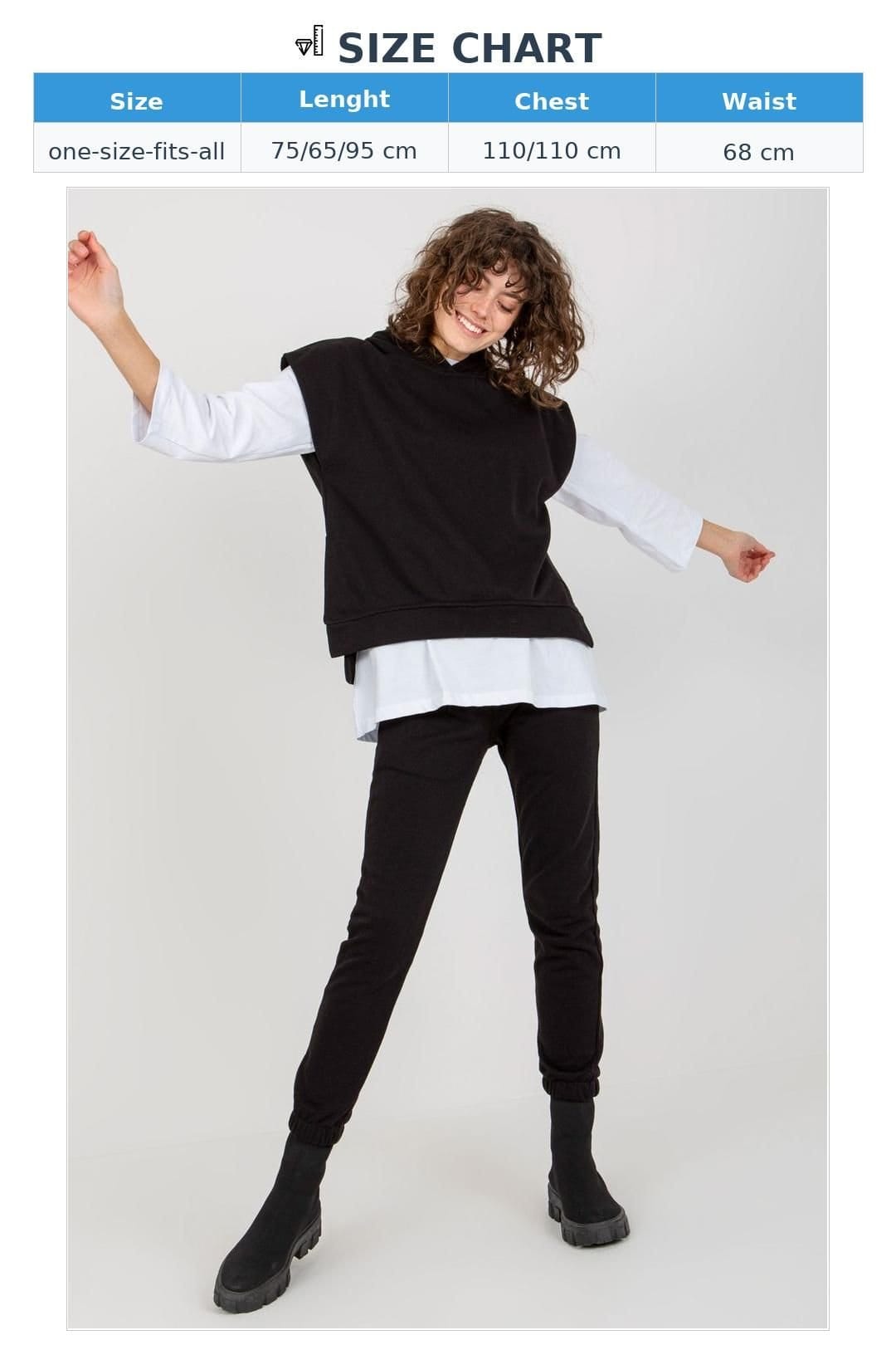 Love Lace Love Lace Women's Hooded Sweatshirt Blouse Sweatpants Set in Black - 4