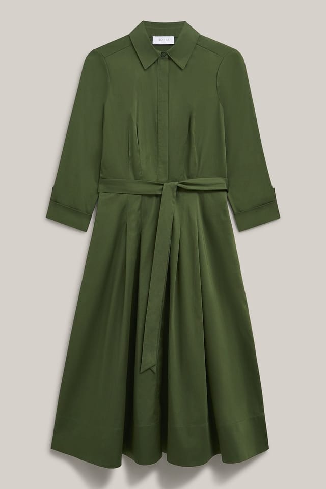 Hobbs London Hobbs London Women's Brigitta Midi Dress in Olive - 2