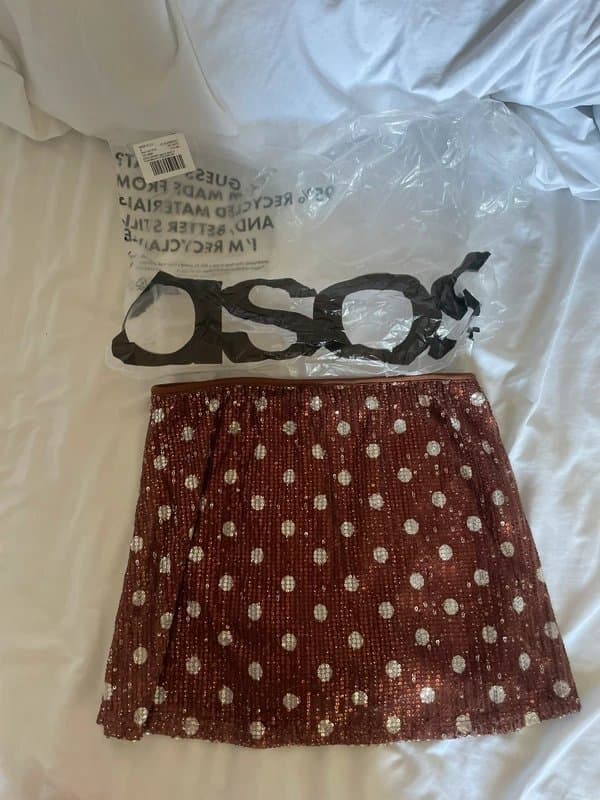 ASOS Design ASOS Polka Dot Sequin Mini Skort