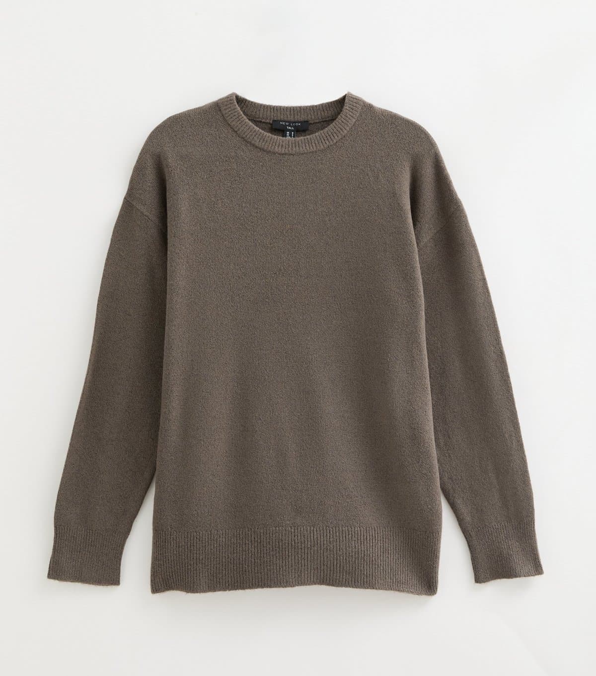 New Look Women's Tall Dark Mink Crew Neck Knitted Jumper New Look