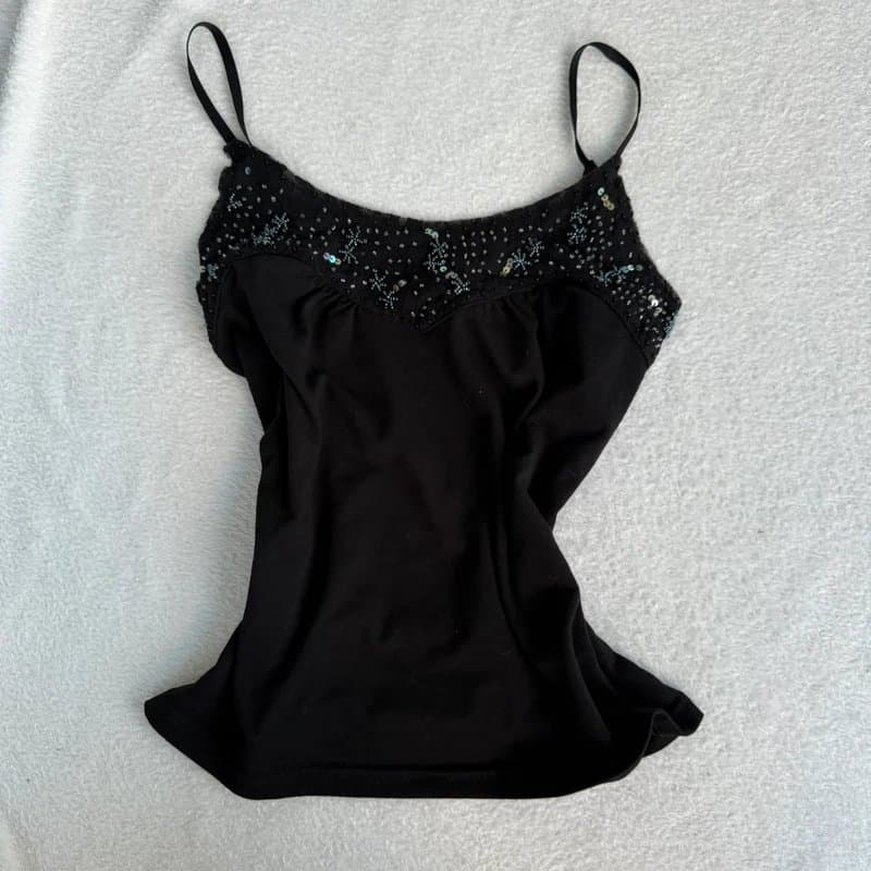 Vintage Dressing Archive Embellished Sequin Lace Cami