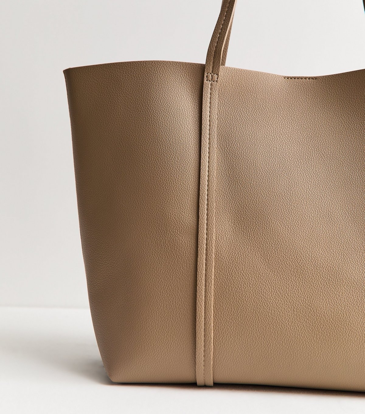 New Look Mink Grained Faux Leather Tote Bag Vegan New Look - 3